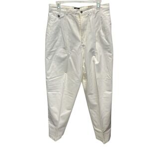 Lee‎ Casuals Cream Pleated Pants Women's Size 16 M